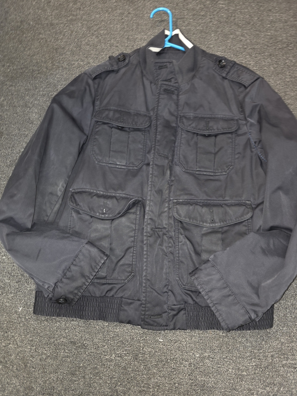 Banana Republic Men's Black Military-Style Utility Jacket